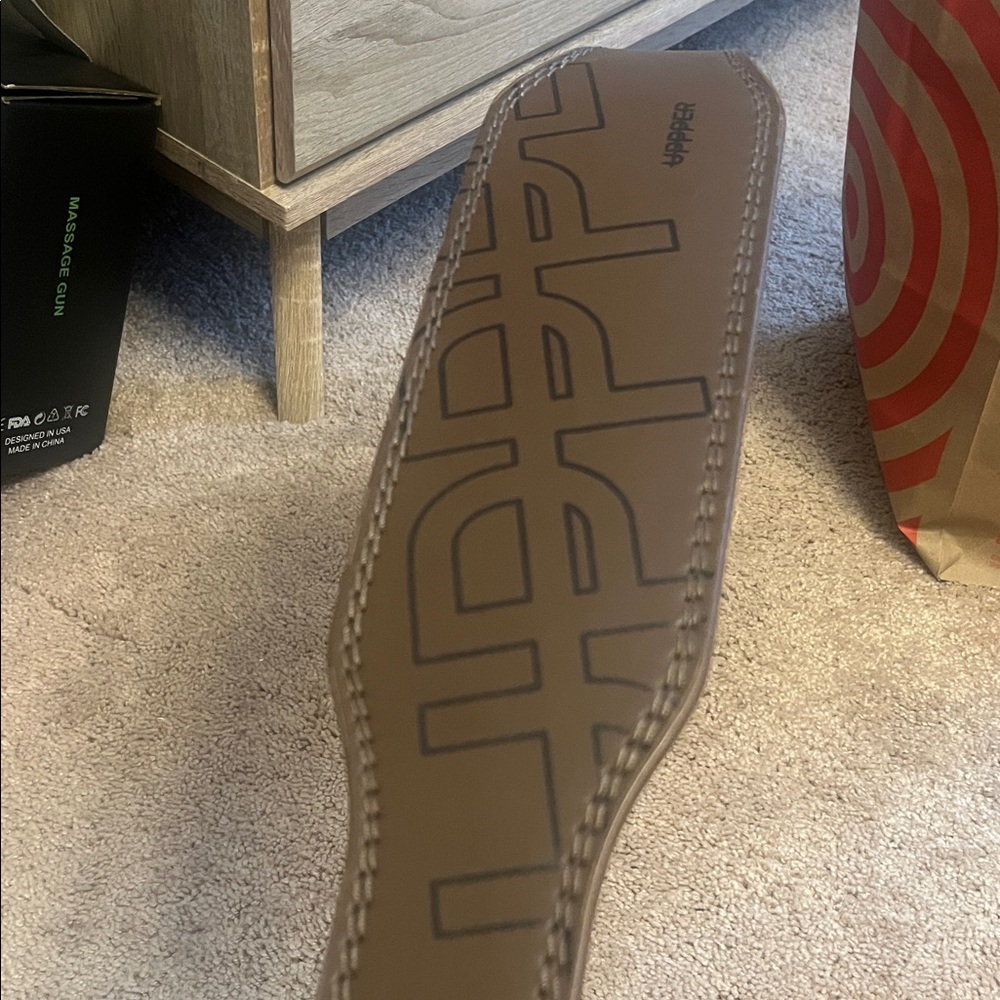 Upper Brown Leather Weight Lifting Belt